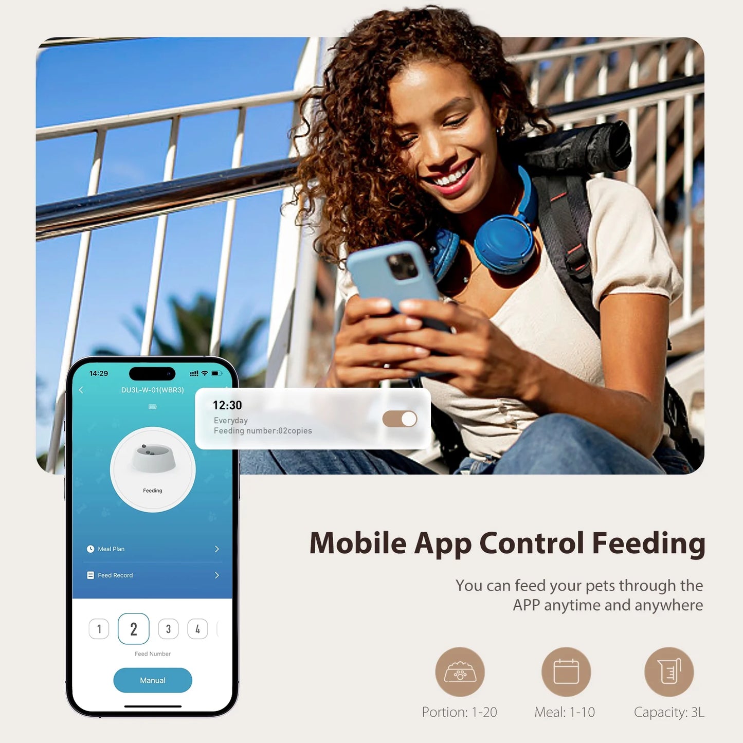 Smart Automatic Pet Feeder with App Control & Timer | A Pets Palace