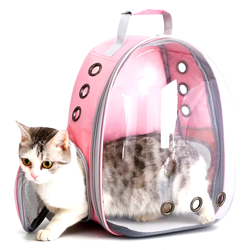 Transparent Bubble Pet Carrier Backpack – Breathable Travel Bag for Cats & Small Pets