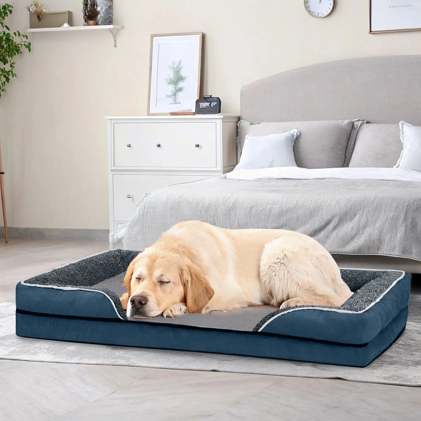 Orthopedic Dog Sofa Bed – Supportive Pet Bed for Small, Medium & Large Dogs | Removable & Washable Cover, Plush Comfort (Sizes S–XL)