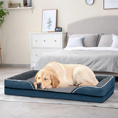 Orthopedic Dog Sofa Bed – Supportive Pet Bed for Small, Medium & Large Dogs | Removable & Washable Cover, Plush Comfort (Sizes S–XL)