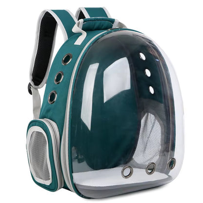 Transparent Bubble Pet Carrier Backpack – Breathable Travel Bag for Cats & Small Pets