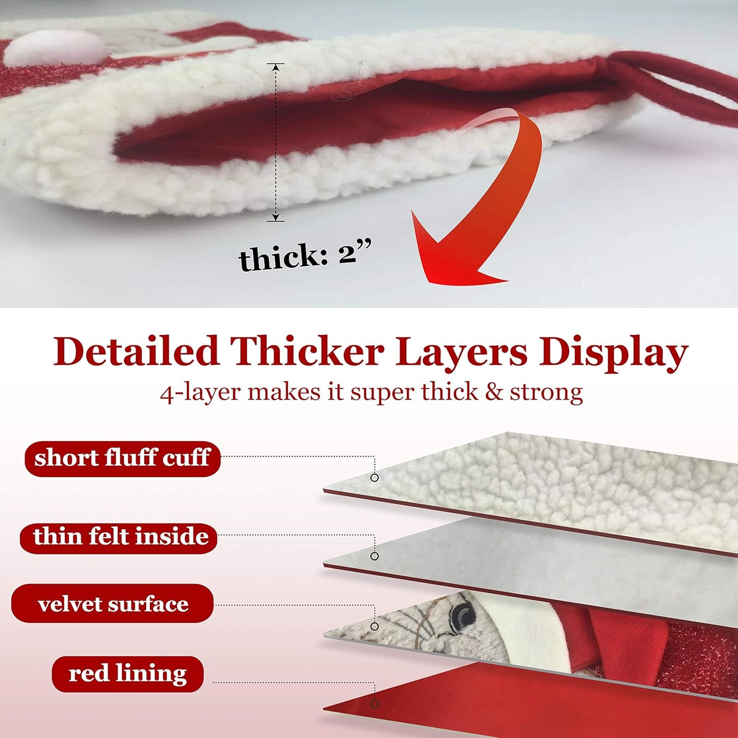 20’’ Cat Christmas Stockings – Holiday Xmas Socks Gift for Kitty Cat