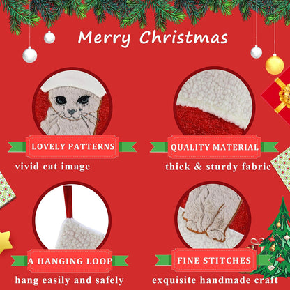 20’’ Cat Christmas Stockings – Holiday Xmas Socks Gift for Kitty Cat