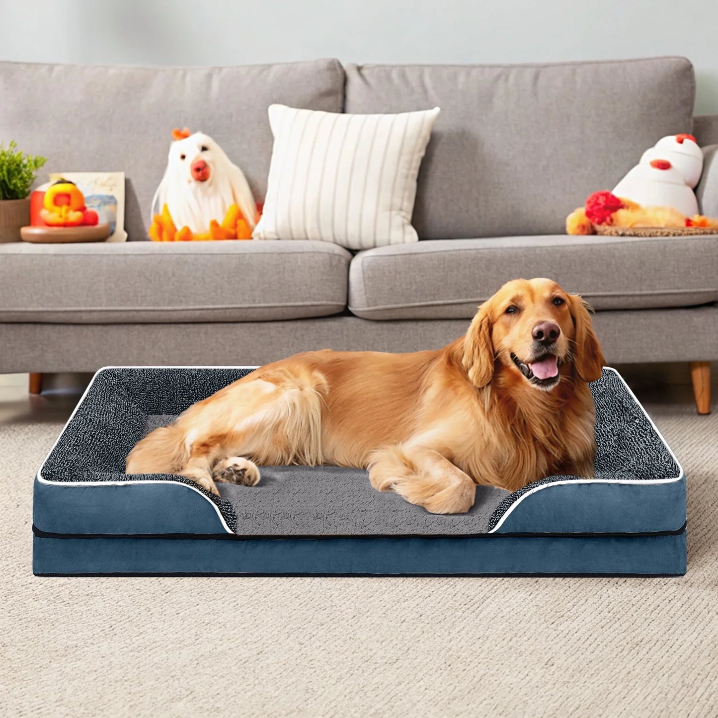 Orthopedic Dog Sofa Bed – Supportive Pet Bed for Small, Medium & Large Dogs | Removable & Washable Cover, Plush Comfort (Sizes S–XL)