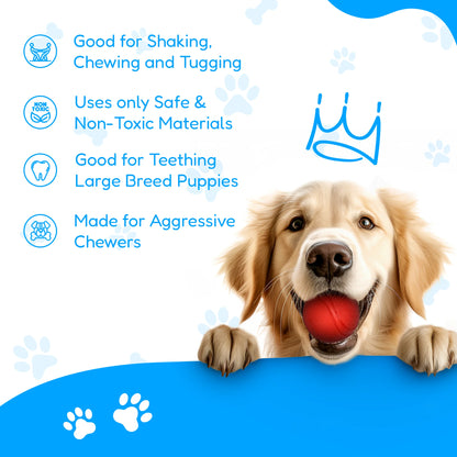 Large Dog Chew Toys for Aggressive Chewers – 4-Pack Durable Ropes & Balls