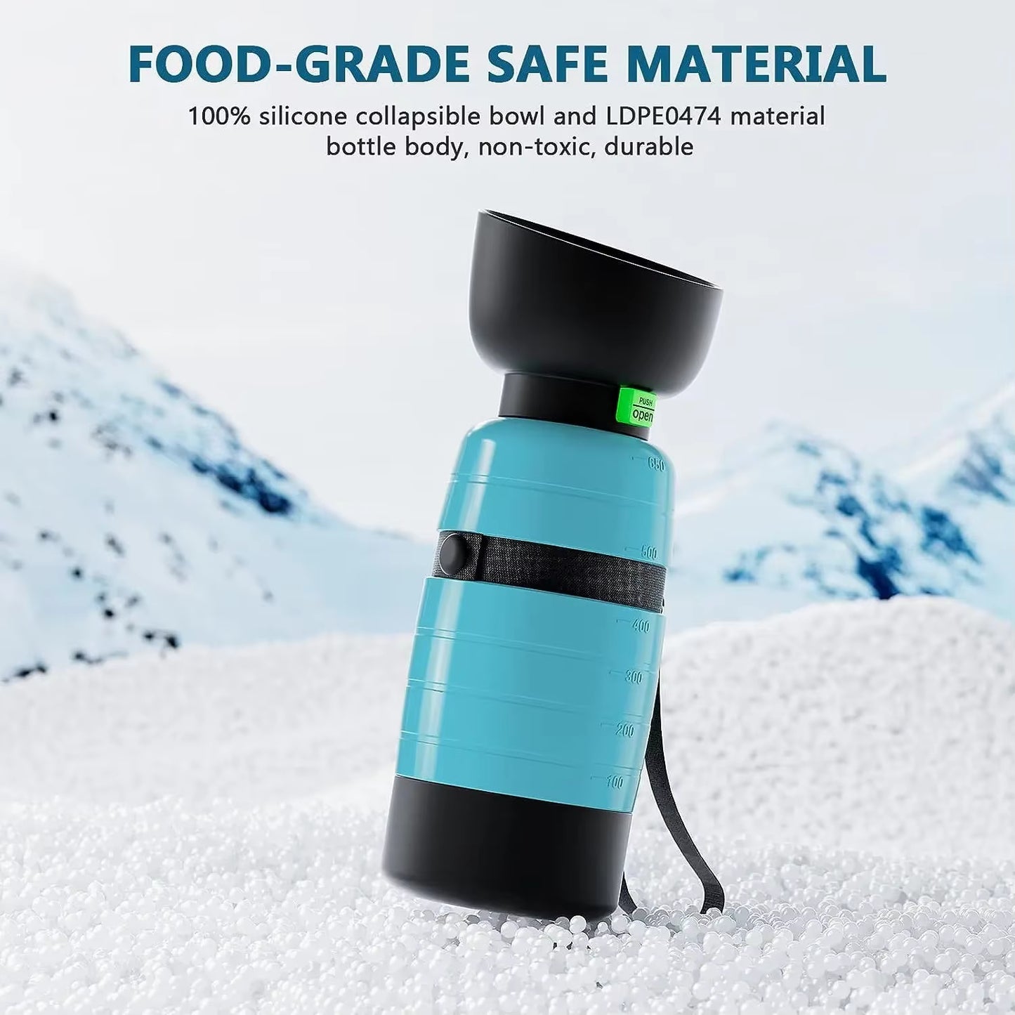 Upgraded Dog Water Bottles, Portable, Accompanying Pet Water Cup for Going Out, Outdoor Water Cup, Food Travel Bowls, 650Ml