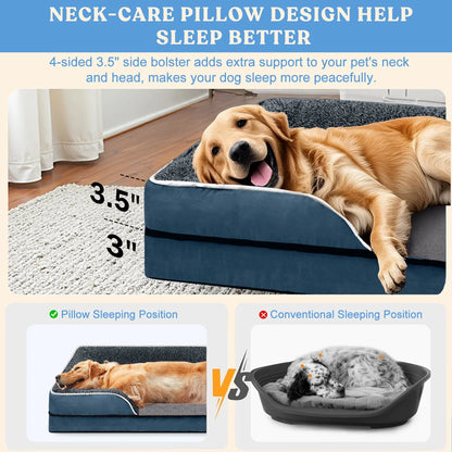 Orthopedic Dog Sofa Bed – Supportive Pet Bed for Small, Medium & Large Dogs | Removable & Washable Cover, Plush Comfort (Sizes S–XL)