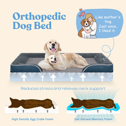 Orthopedic Dog Sofa Bed – Supportive Pet Bed for Small, Medium & Large Dogs | Removable & Washable Cover, Plush Comfort (Sizes S–XL)